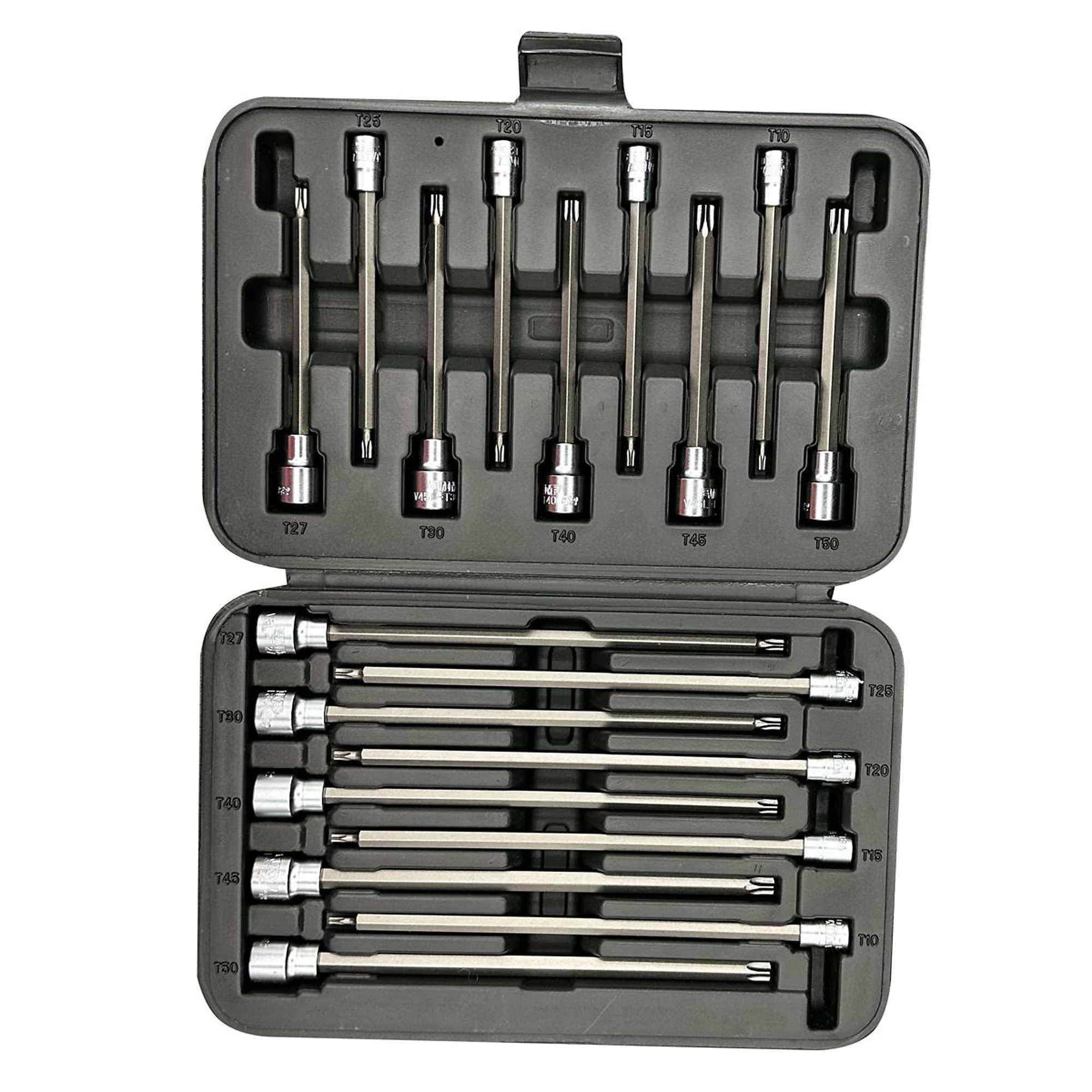 VIM Tools Long Torx Driver Set — 18-Piece, 4.5in. & 8in., S2 Steel, Model# VIMV458L